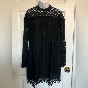 Elegant Black Lace Dress size small